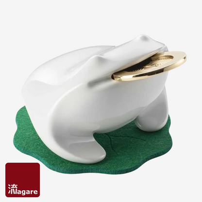 Lucky Ceramic Coin Bank - Foggy Grey