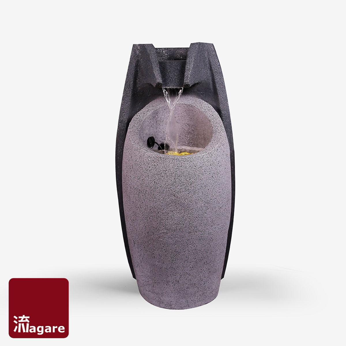This impressive feature is symbolic of wealth and good fortune, with its inward flow of water which accumulates into a wellspring of success. WEALTH is a floor standing water fountain that is suitable for both indoor and outdoor use.